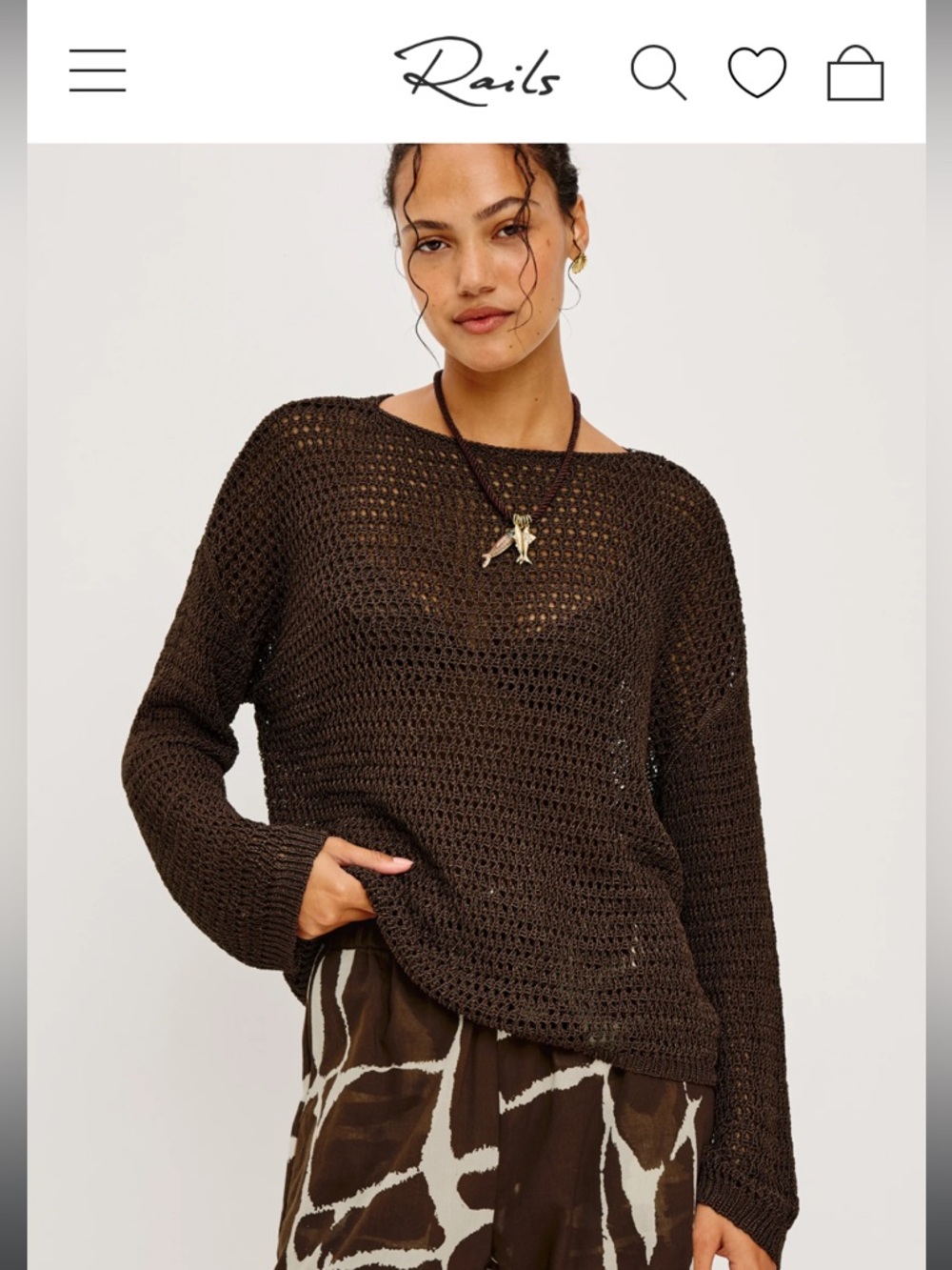 Rails Evangeline Sweater
Espresso $309 (worn only in photo shoot) - Picture 7 of 10